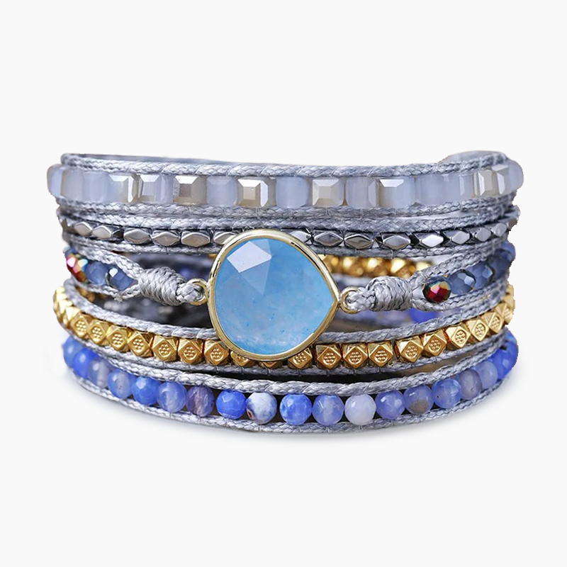 Pulseira Envolvente Sky Agate Radiance