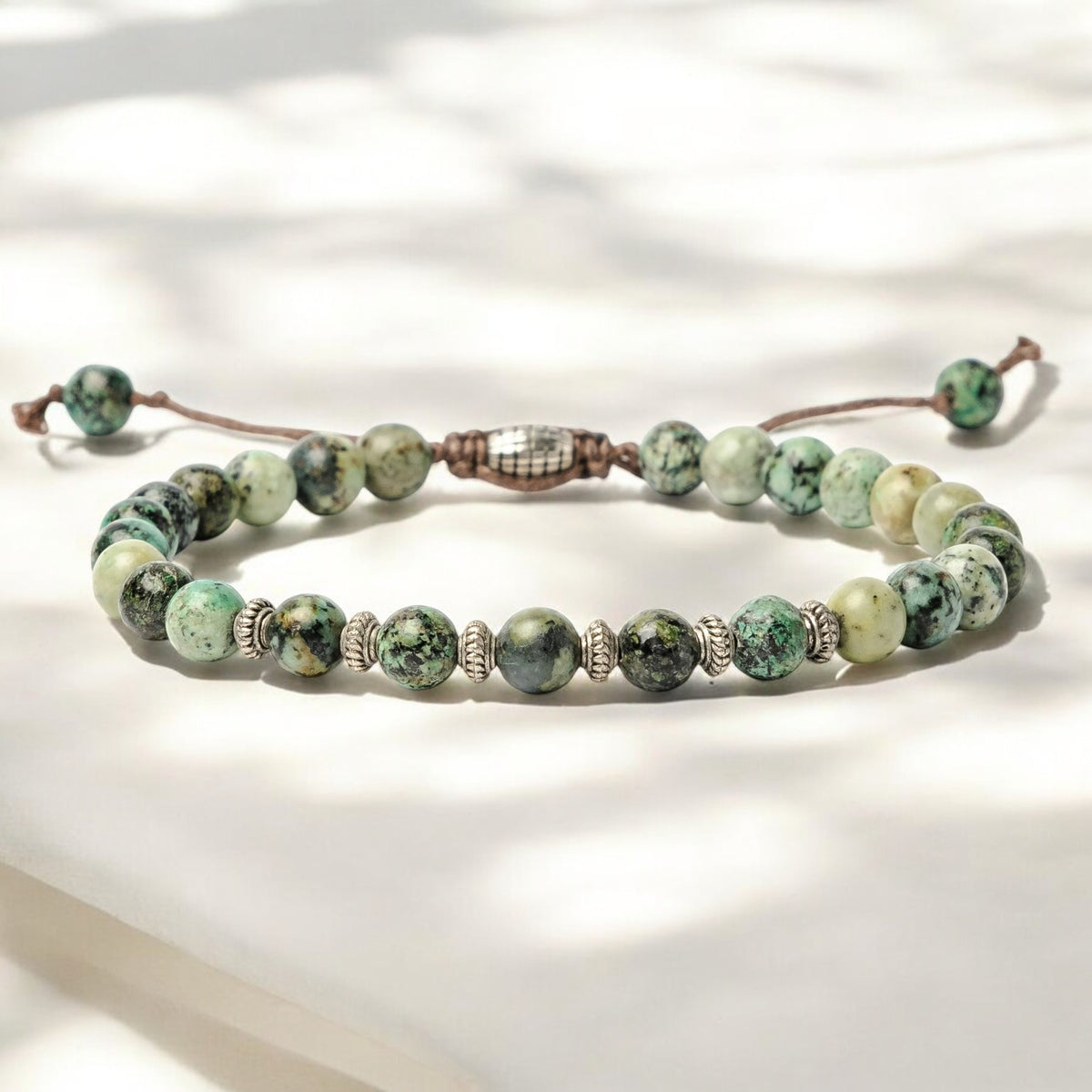 Pulseira Ragnar masculina de turquesa africana