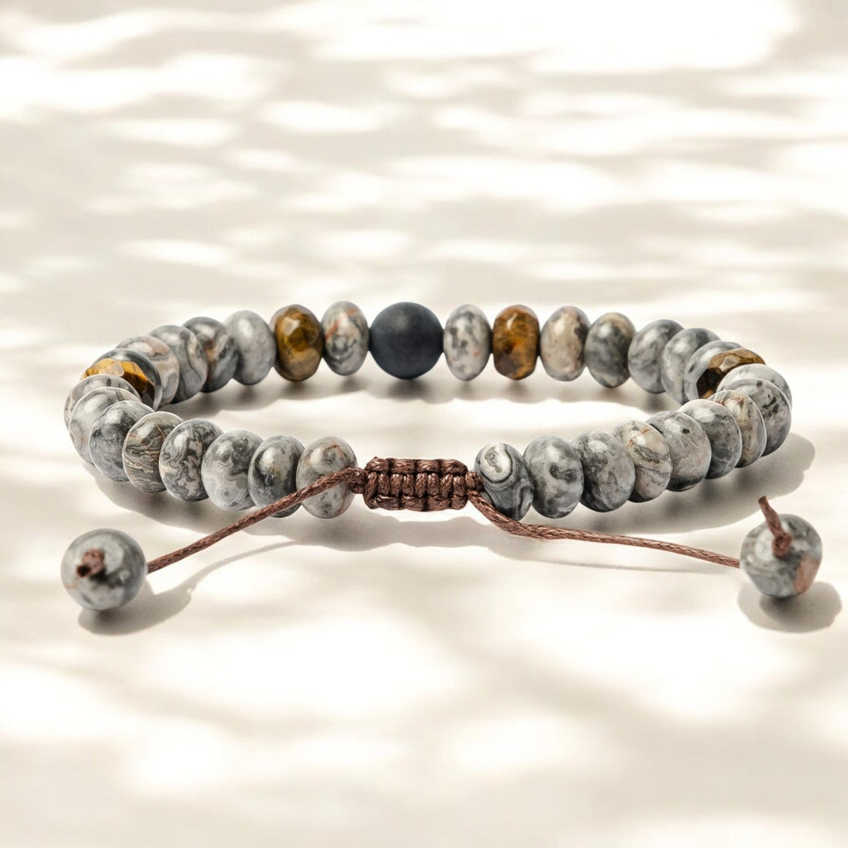 Pulseira Masculina Jasper & Tiger Eye
