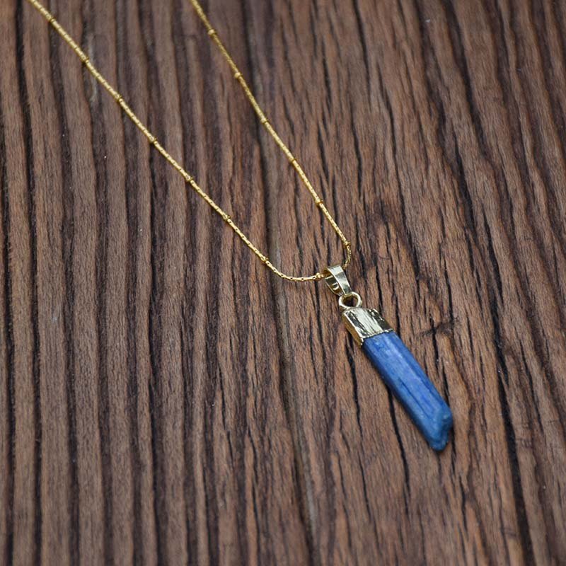 Blue Topaz Raw Stone Necklace - Cape Diablo