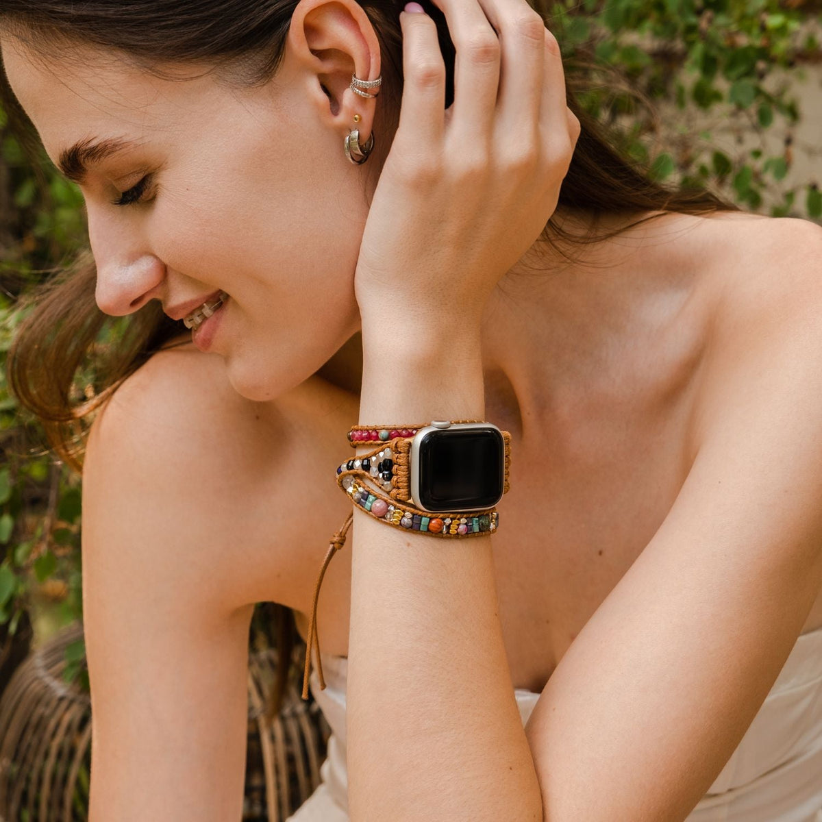 Healing Amethyst Protection Apple Watch Strap - Cape Diablo