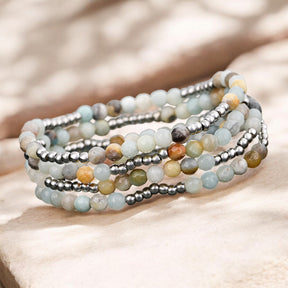 Conjunto de Pulseiras Brilho de Amazonita