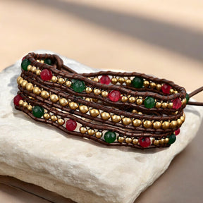 Pulseira Envolvente Coração Feliz Natal