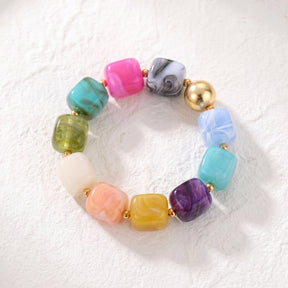 Pulseira robusta de pedras mistas Coastal Bloom