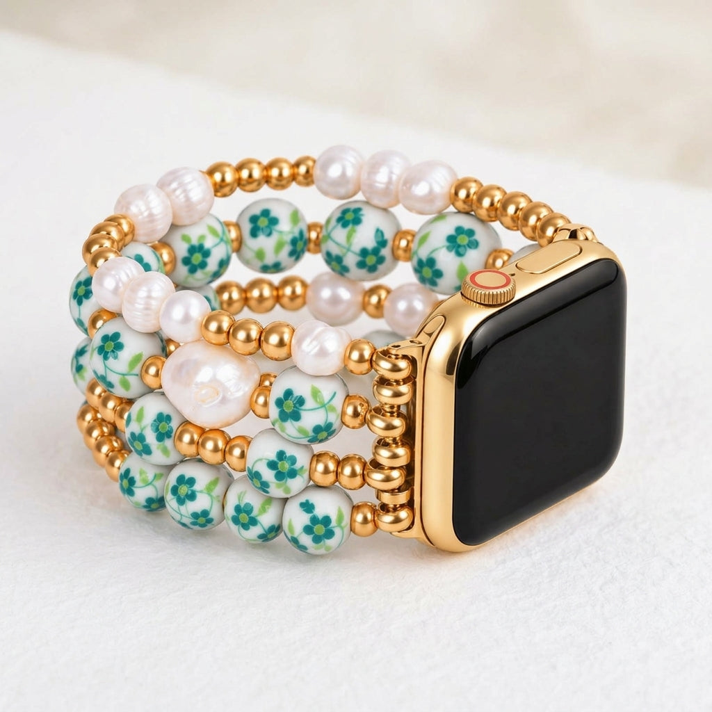 Pulseira para Apple Watch Porcelain Garden Bosque Esmeralda