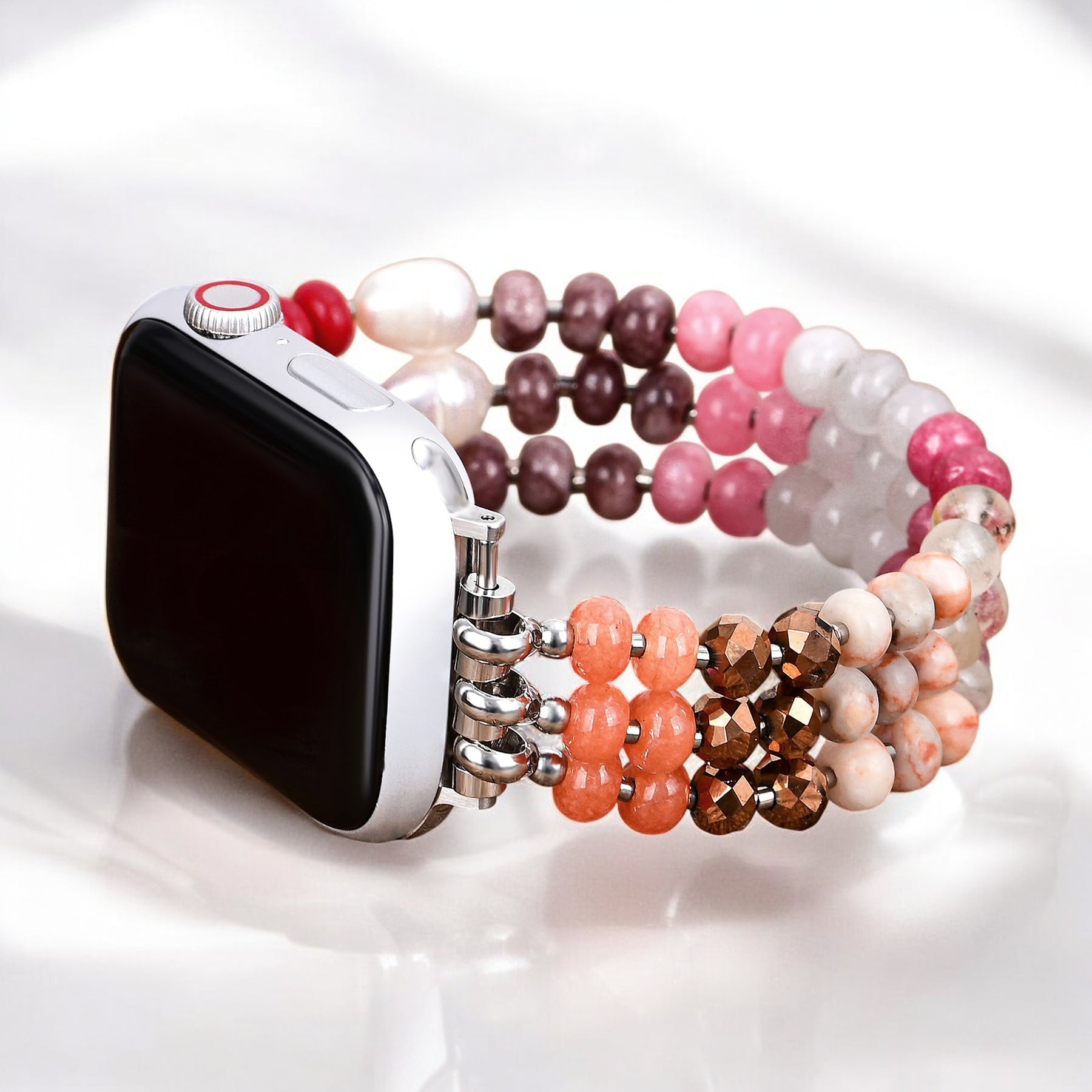 Pulseira Elástica Ruby Blush Stone para Apple Watch