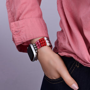 Pulseira Elástica Ruby Blush Stone para Apple Watch