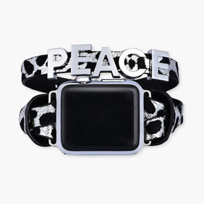 Pulseira de couro Peace Safari para Apple Watch