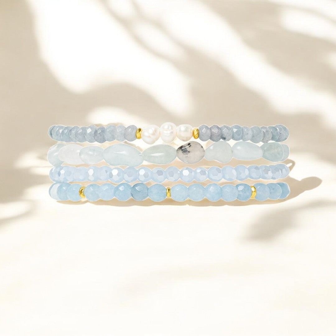 Pulseira Apple Watch Serenity de Jade Água-marinha