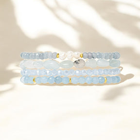 Pulseira Apple Watch Serenity de Jade Água-marinha