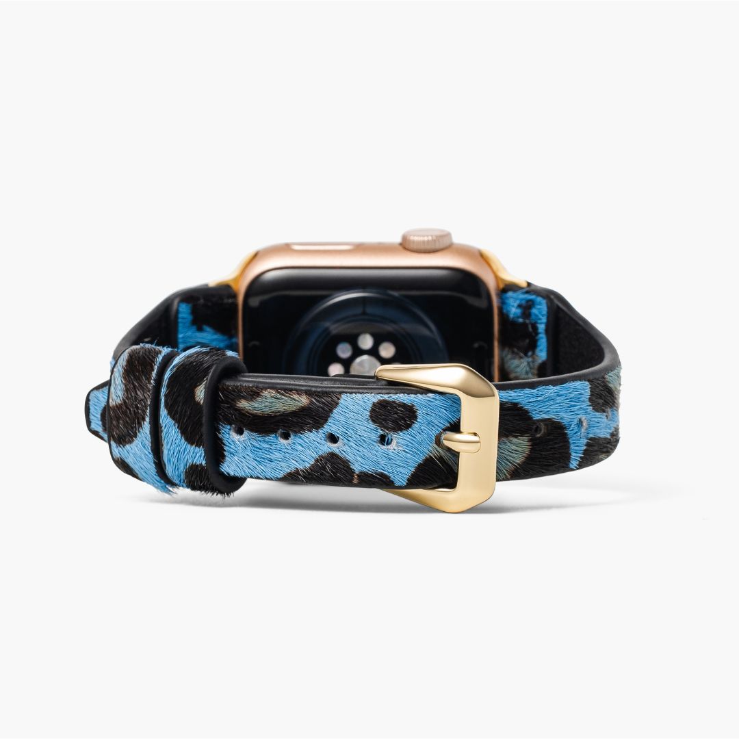 Pulseira Apple Watch em couro Azure selvagem