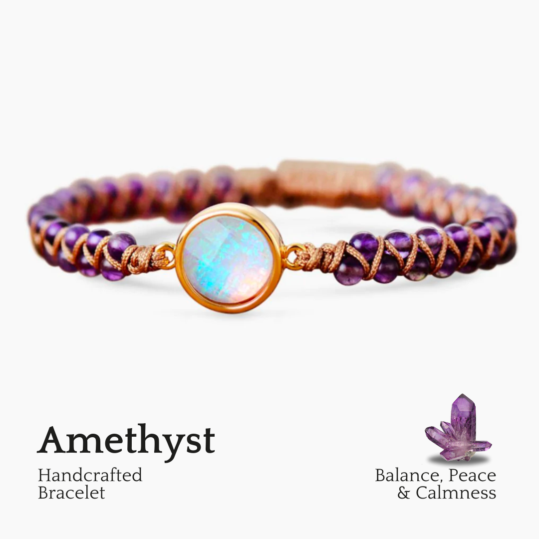 Pulseira de Cura de Ametista Intensa