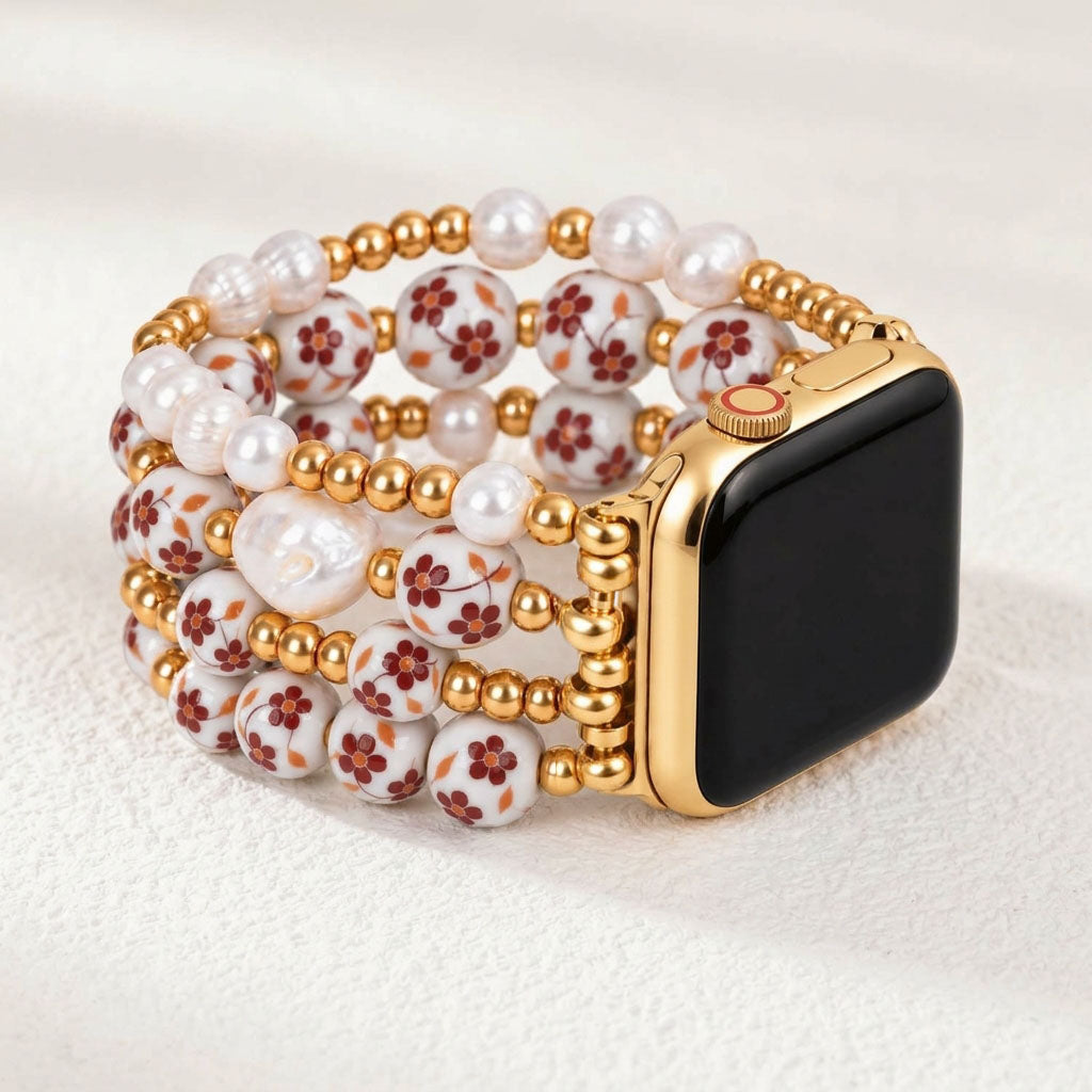 Pulseira para Apple Watch Porcelain Garden Flor de Outono