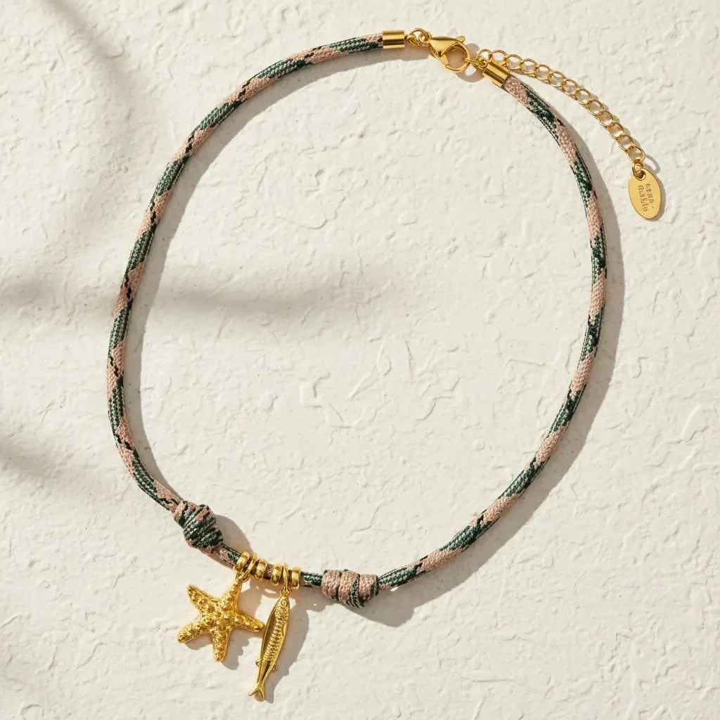 Colar com Pingente de Estrela-do-mar Costeira
