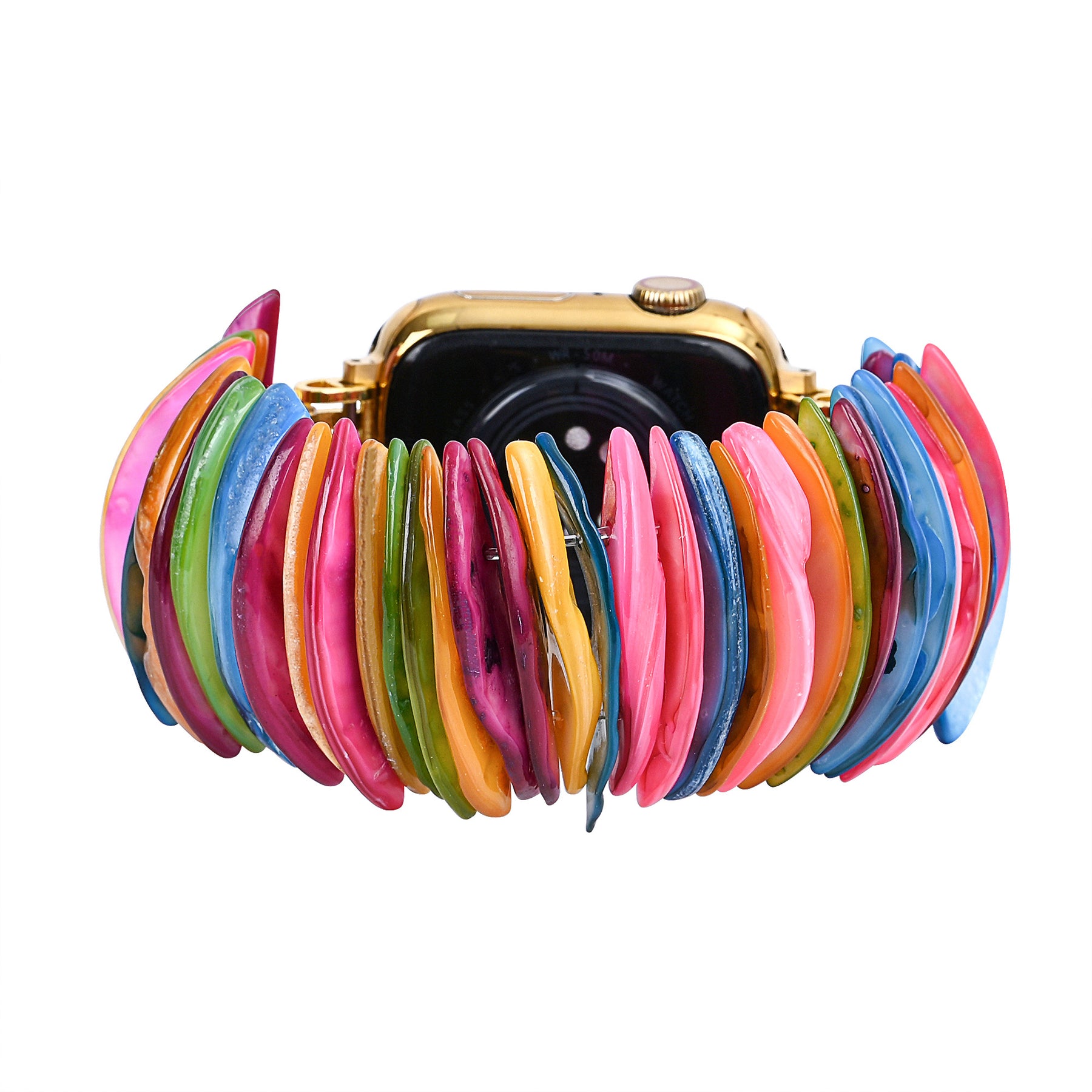 Pulseira elástica dourada com revestimento de dopamina para Apple Watch