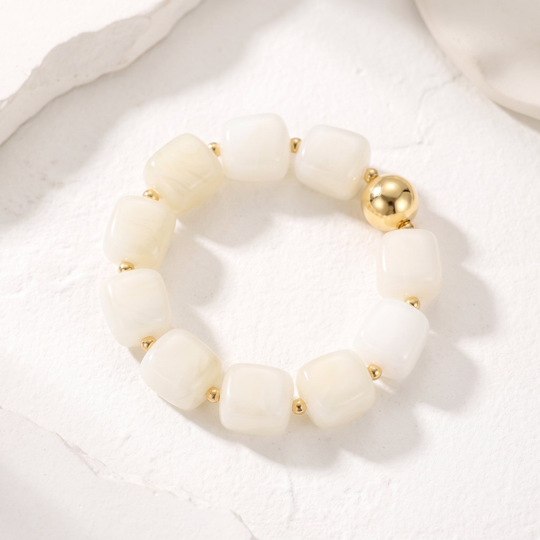 Pulseira robusta Marfim ao Luar