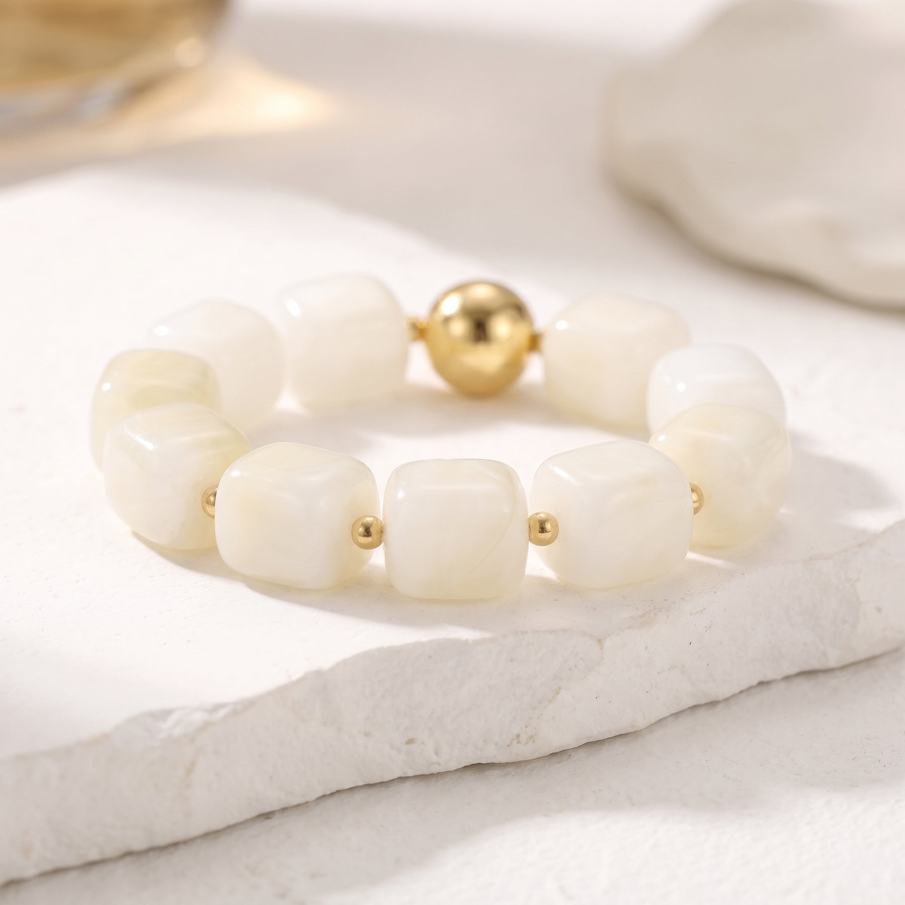 Pulseira robusta Marfim ao Luar