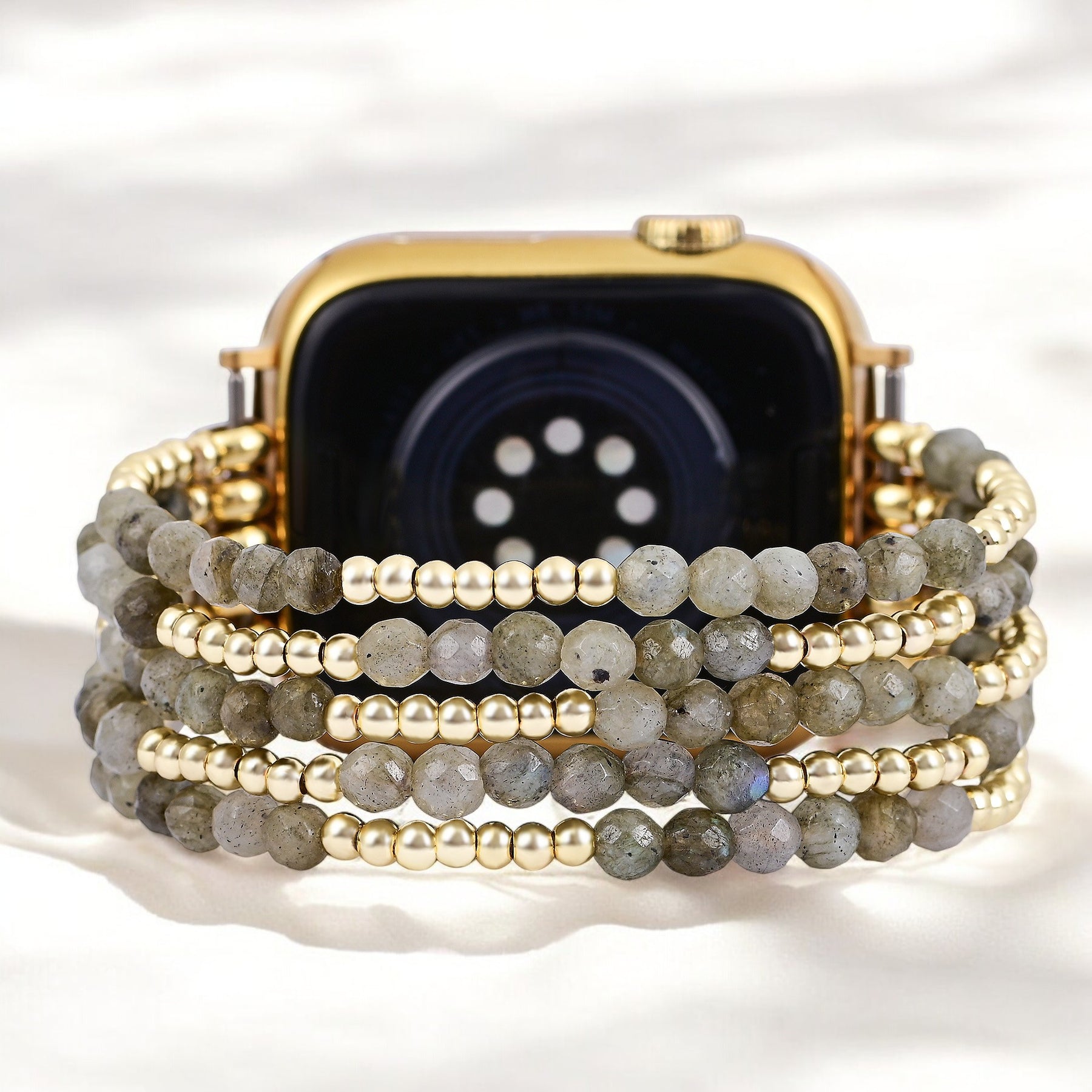 Pulseira Elástica Mágica de Labradorita para Apple Watch