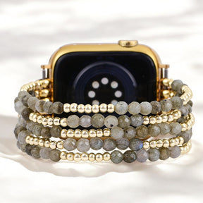 Pulseira Elástica Mágica de Labradorita para Apple Watch