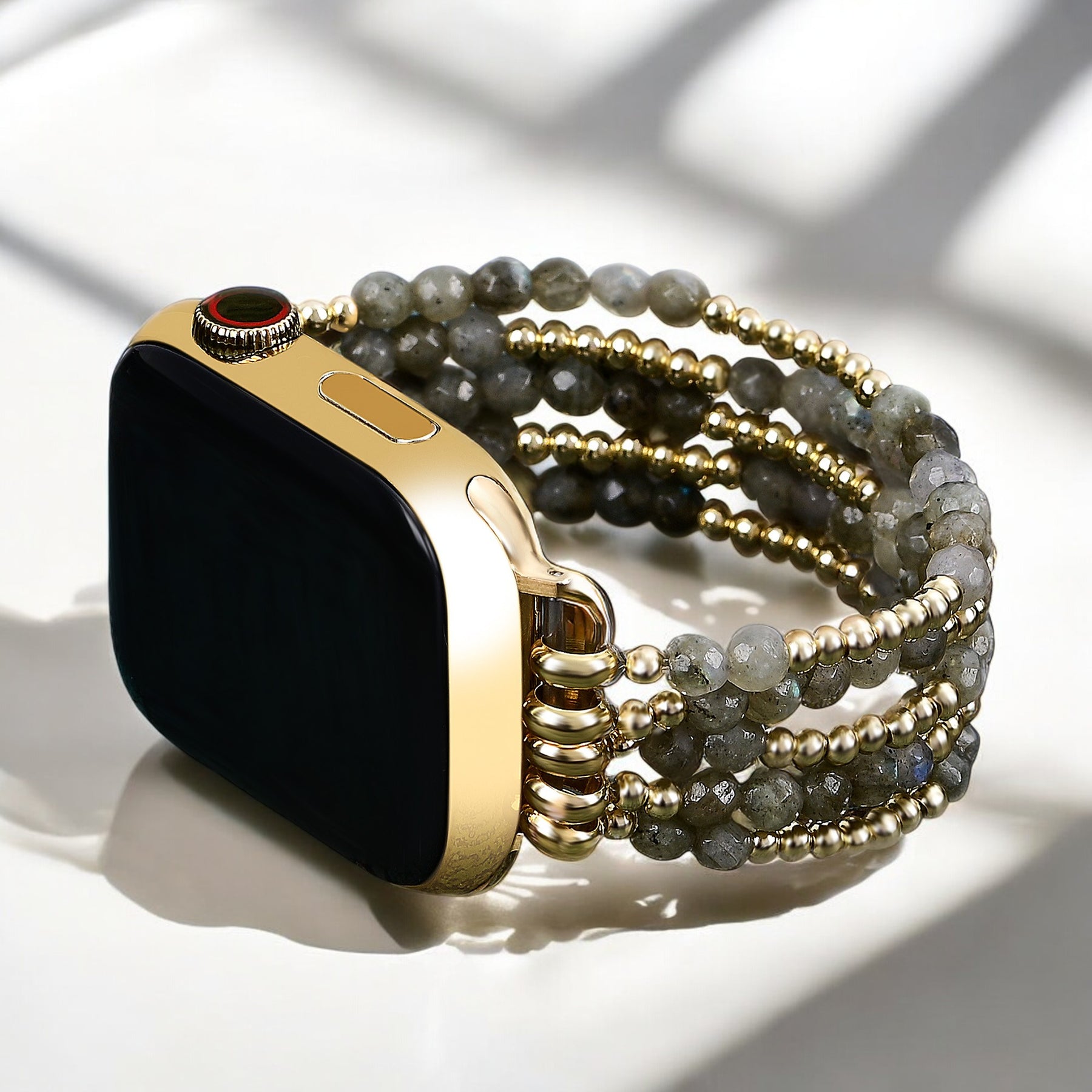 Pulseira Elástica Mágica de Labradorita para Apple Watch