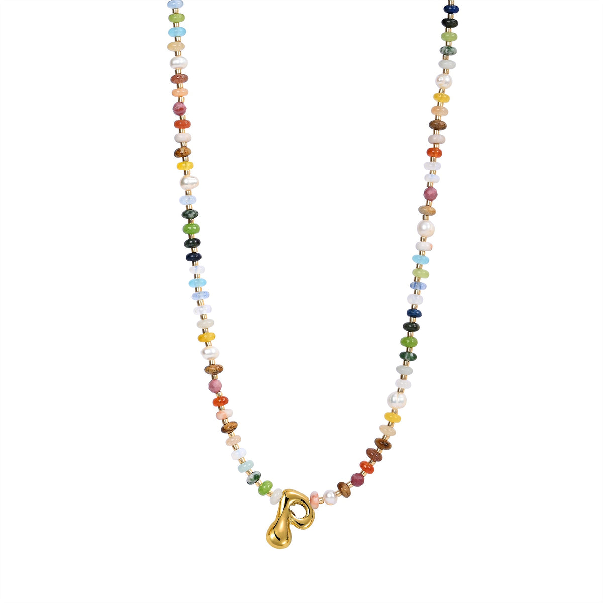 Colar com Letras Bolha Multicoloridas