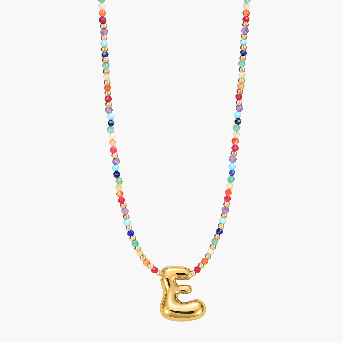 Colar Inicial Rainbow Bubble