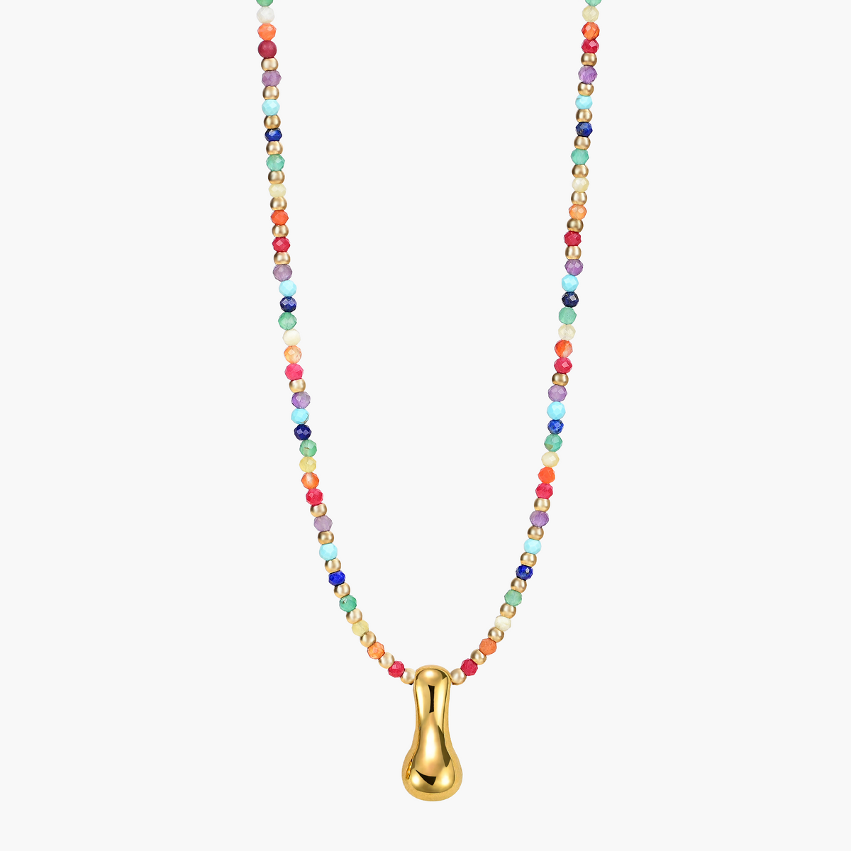 Colar Inicial Rainbow Bubble