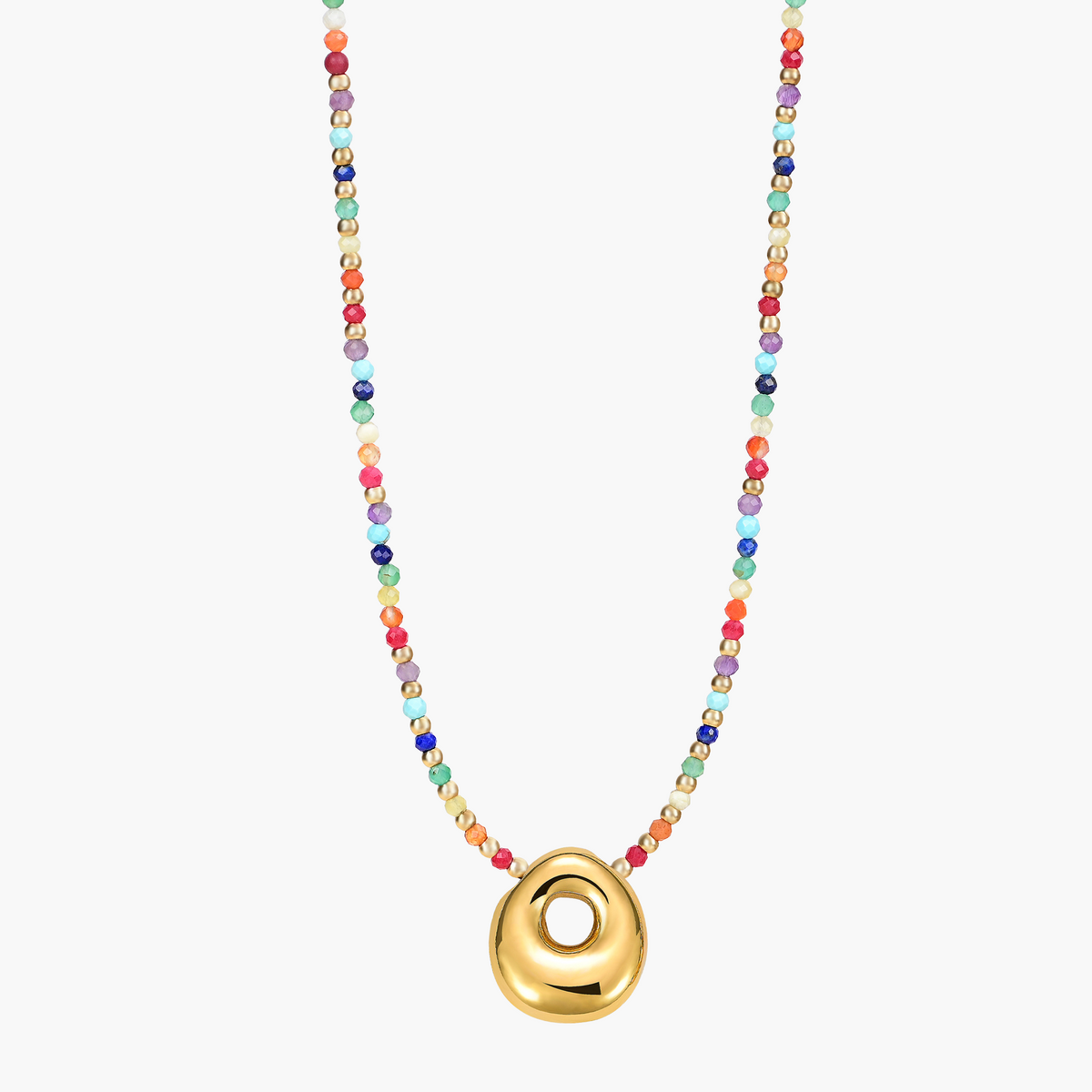 Colar Inicial Rainbow Bubble