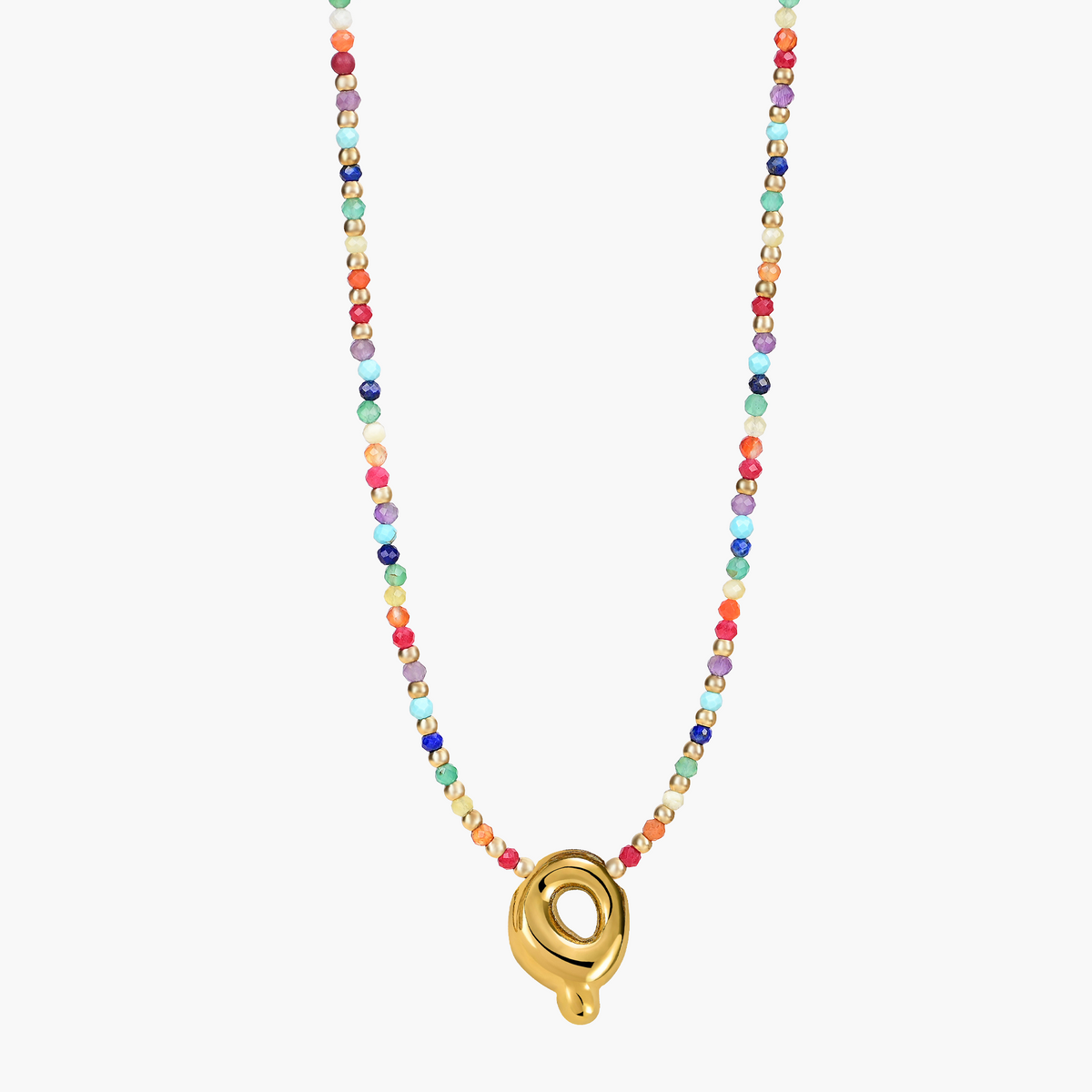 Colar Inicial Rainbow Bubble