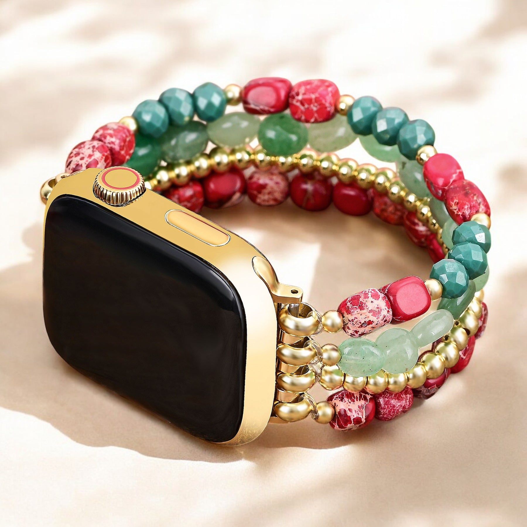 Pulseira Apple Watch Evergreen Gold Elegance de Natal