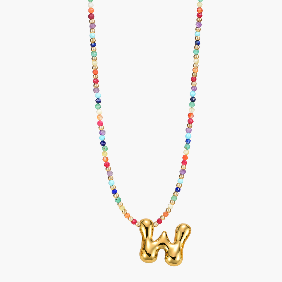 Colar Inicial Rainbow Bubble