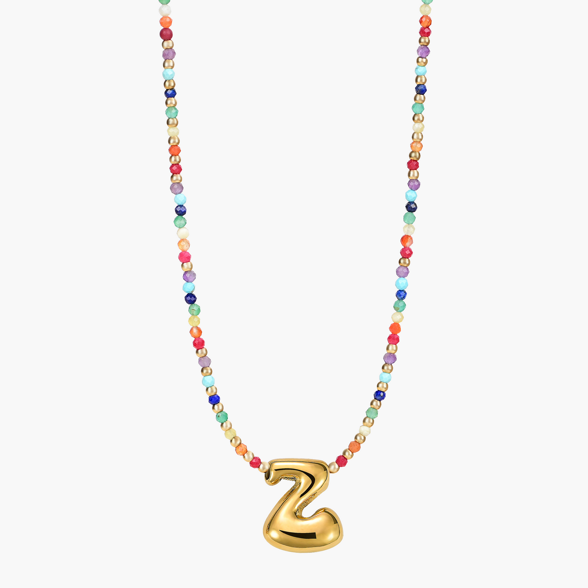 Colar Inicial Rainbow Bubble