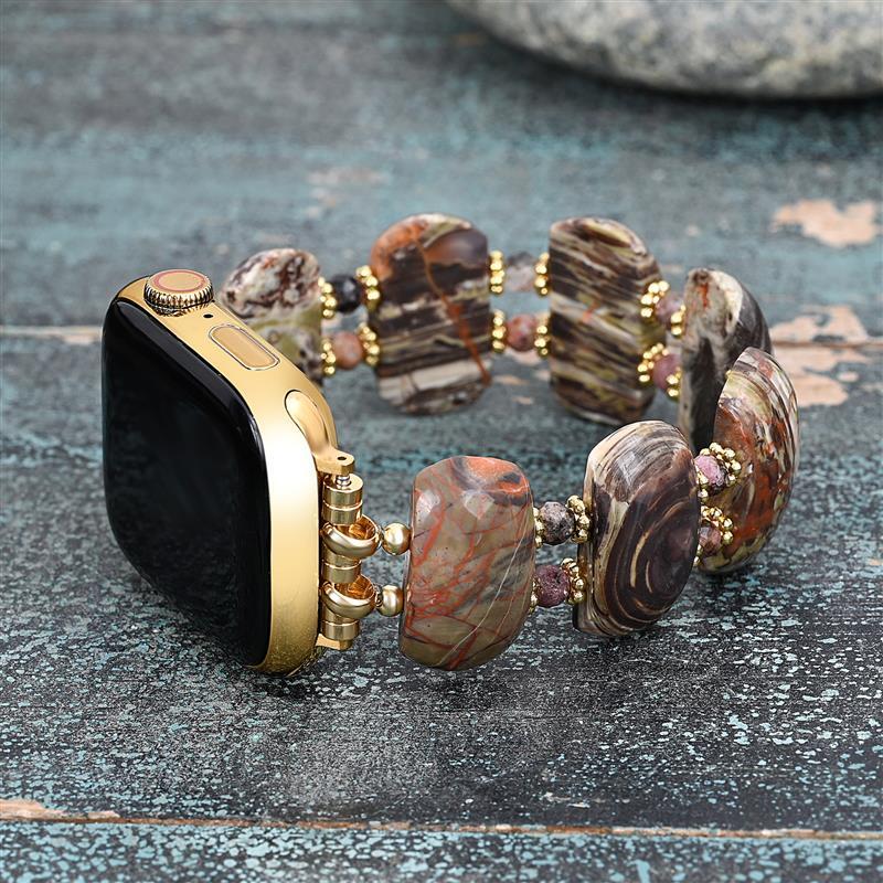 Pulseira Elástica de Jaspe Horizonte do Deserto para Apple Watch