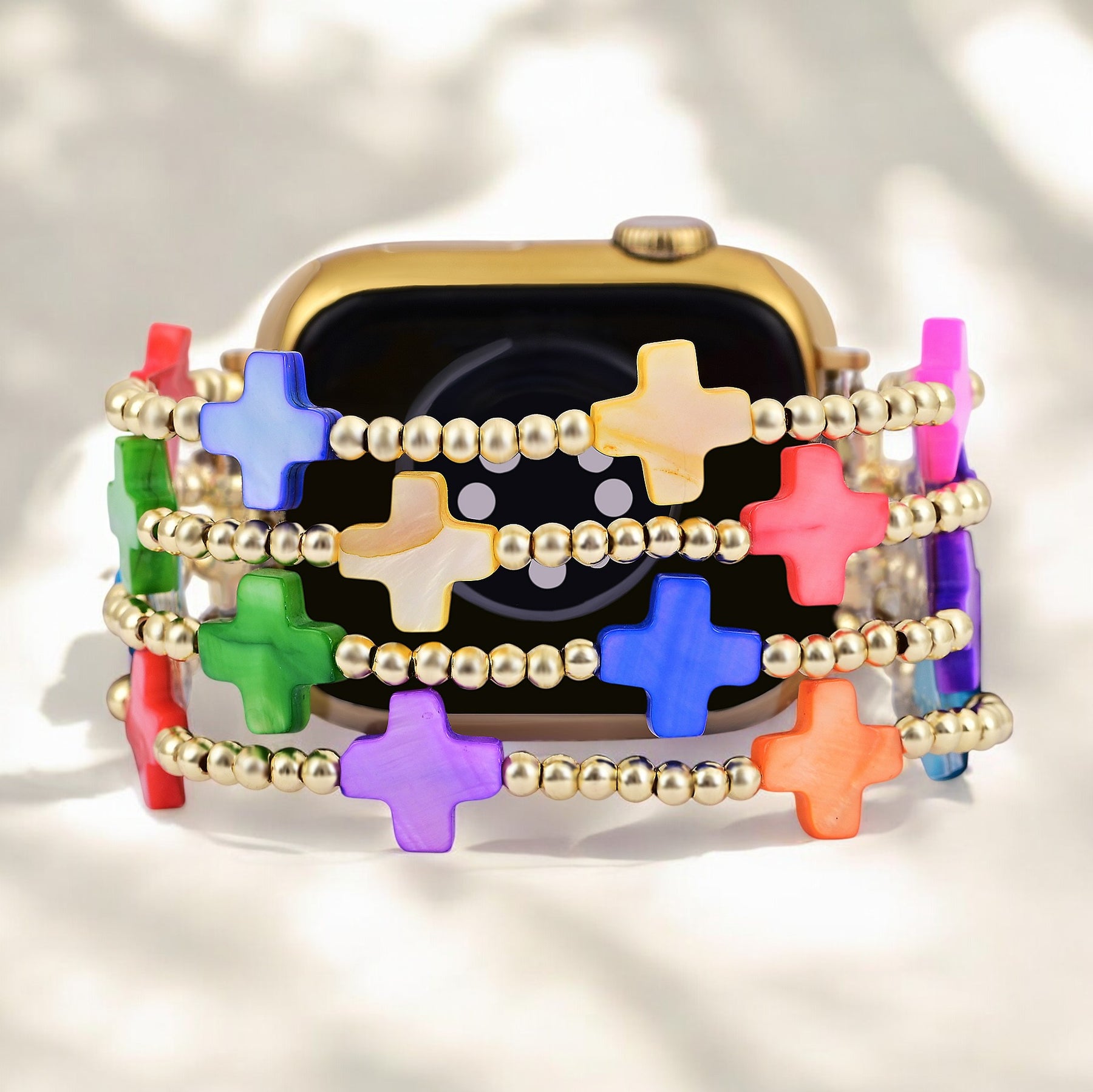 Pulseira Chakra Cross Stretch para Apple Watch
