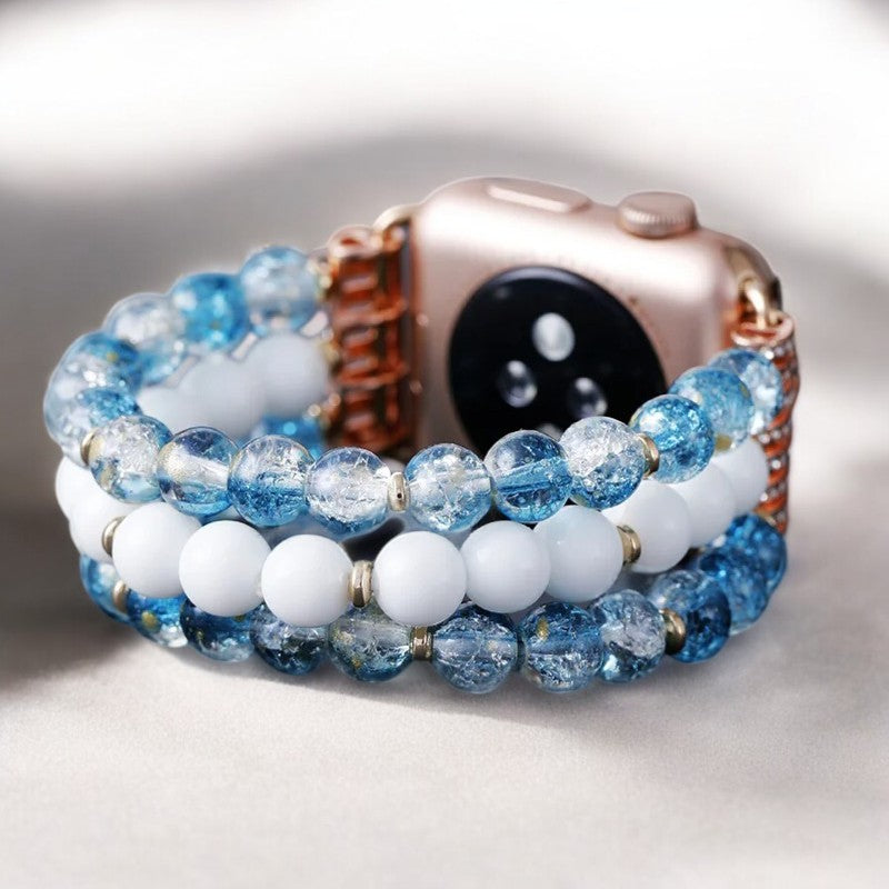 Pulseira de relógio Crystal Jade Frost Stretch