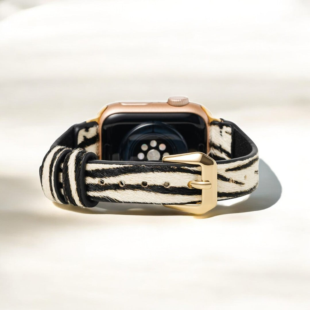 Pulseira de Couro Zebra Luxe para Apple Watch