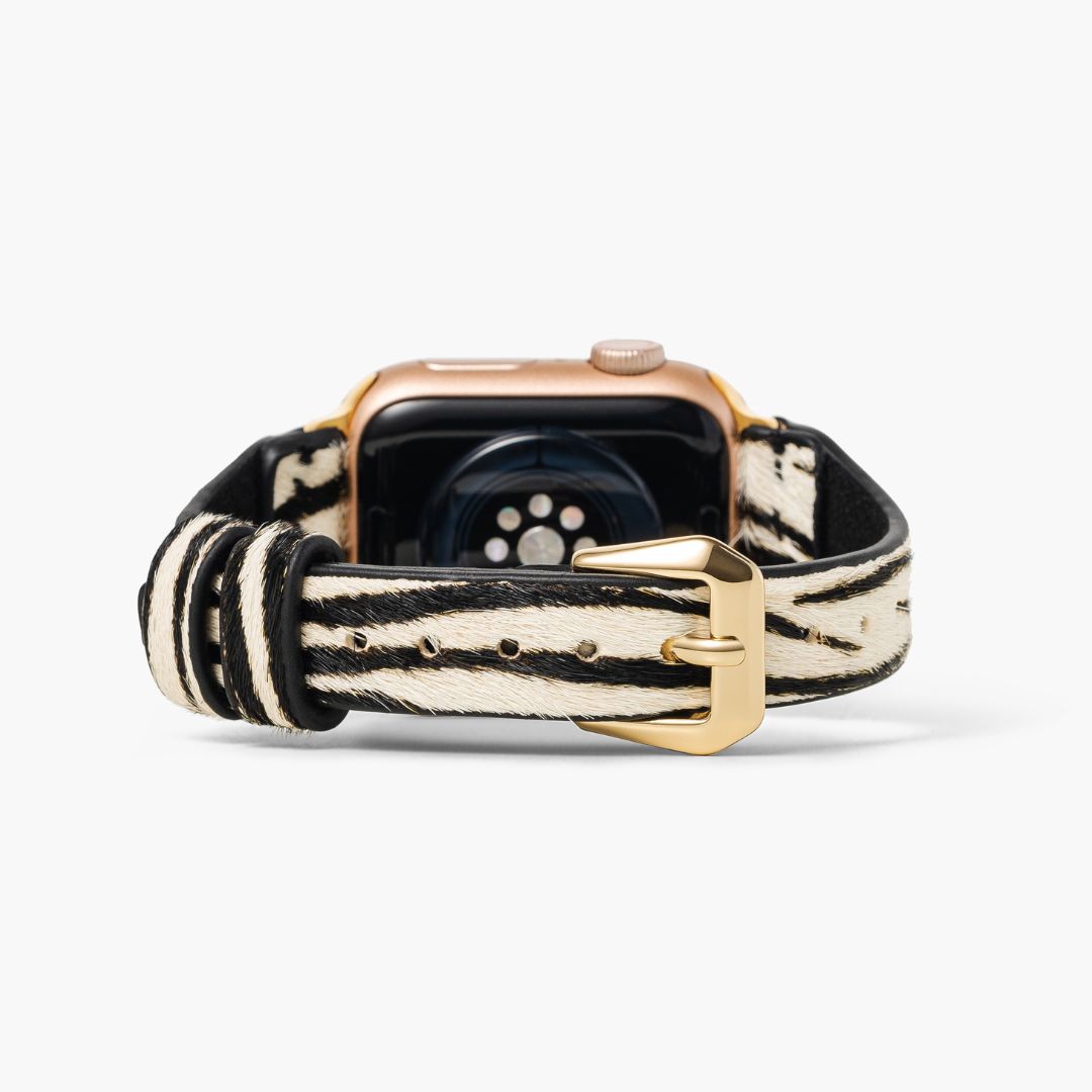 Pulseira de couro Zebra Luxe para Apple Watch