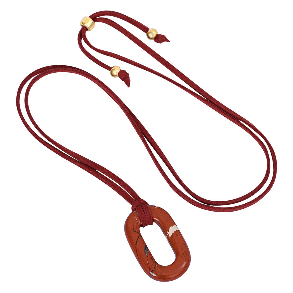 Colar Serenidade Redstone de Camurça