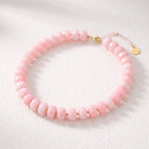 Colar robusto de quartzo rosa com blush dos sonhos