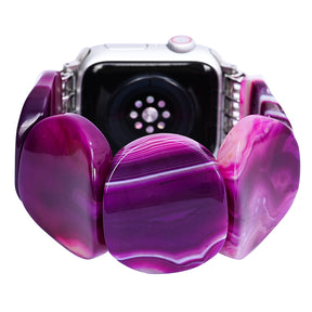 Pulseira elástica de ágata Mystic Plum para Apple Watch