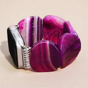 Pulseira elástica de ágata Mystic Plum para Apple Watch