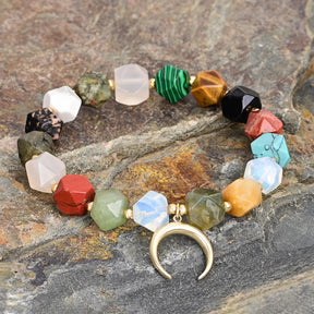 Pulseira de Encanto de Amor com Pedra da Lua