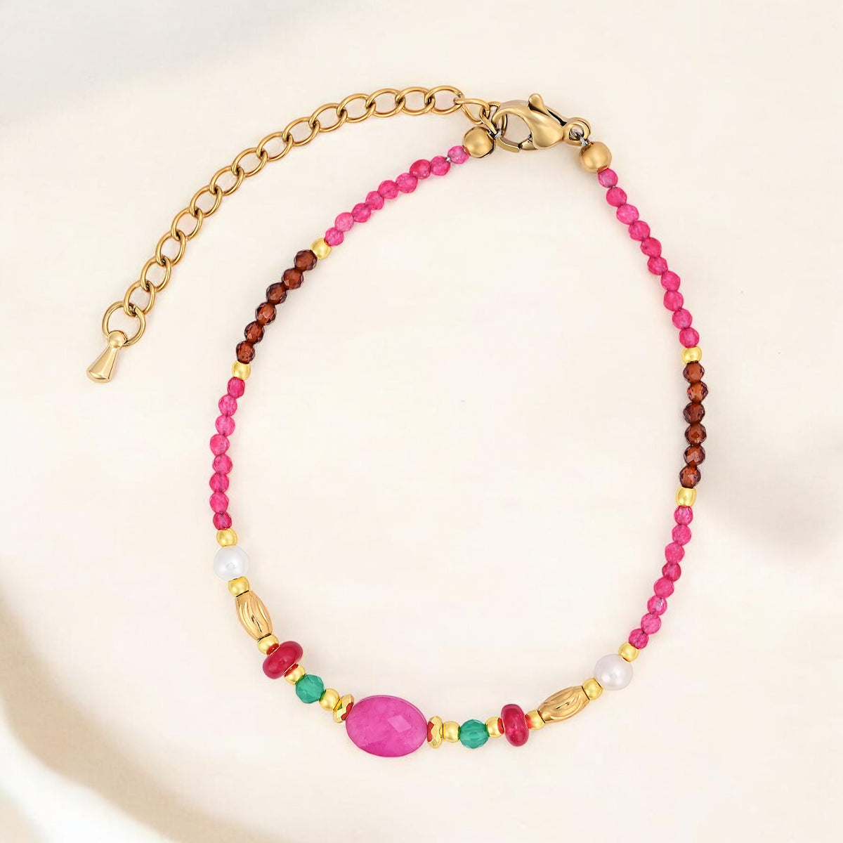 Pulseira de Harmonia de Jade Rubi