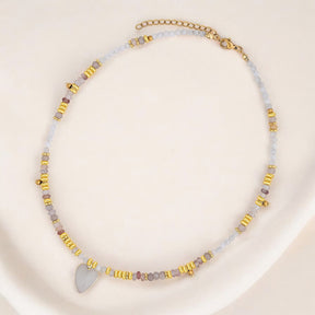 Colar de Encanto de Amor com Pedra da Lua