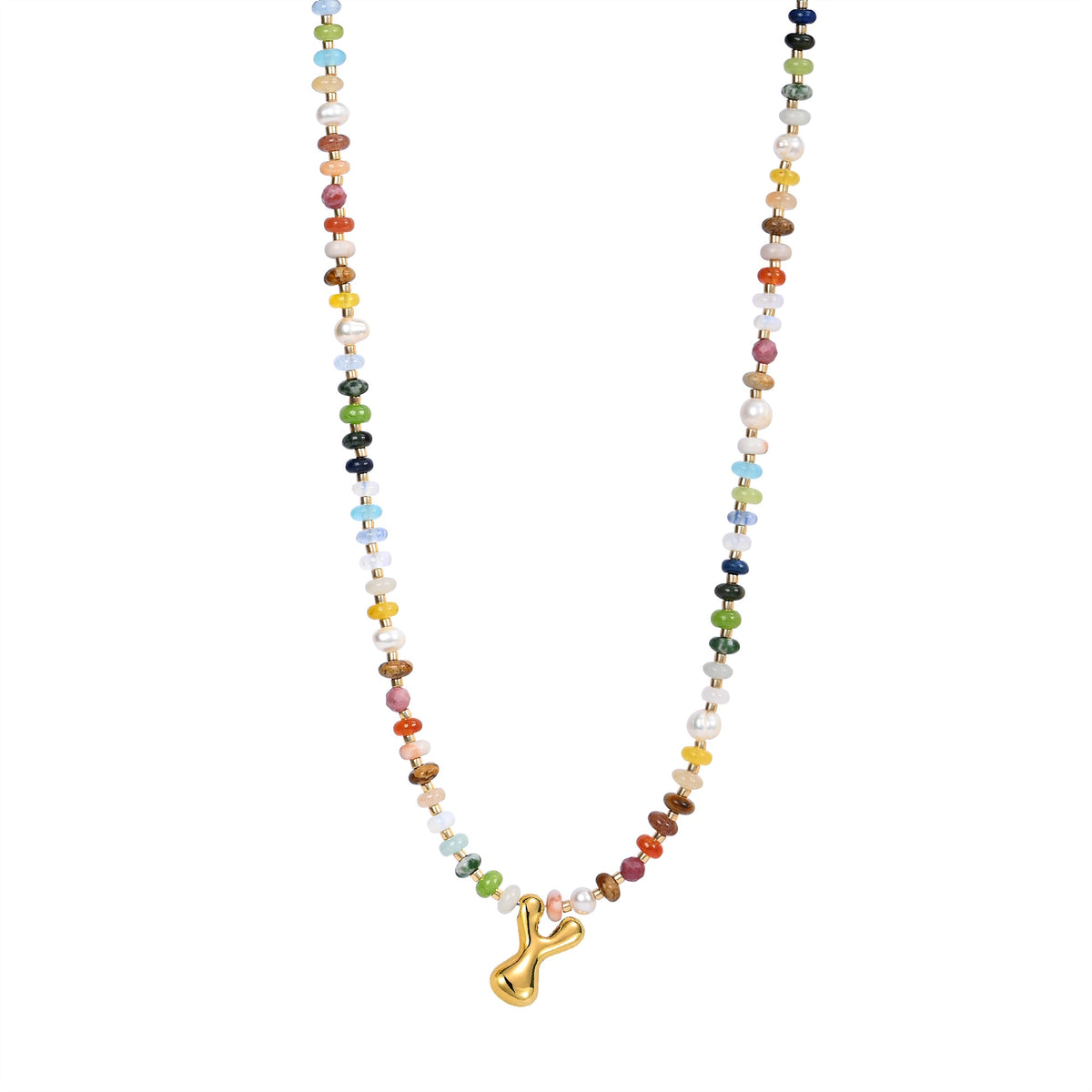 Colar com Letras Bolha Multicoloridas