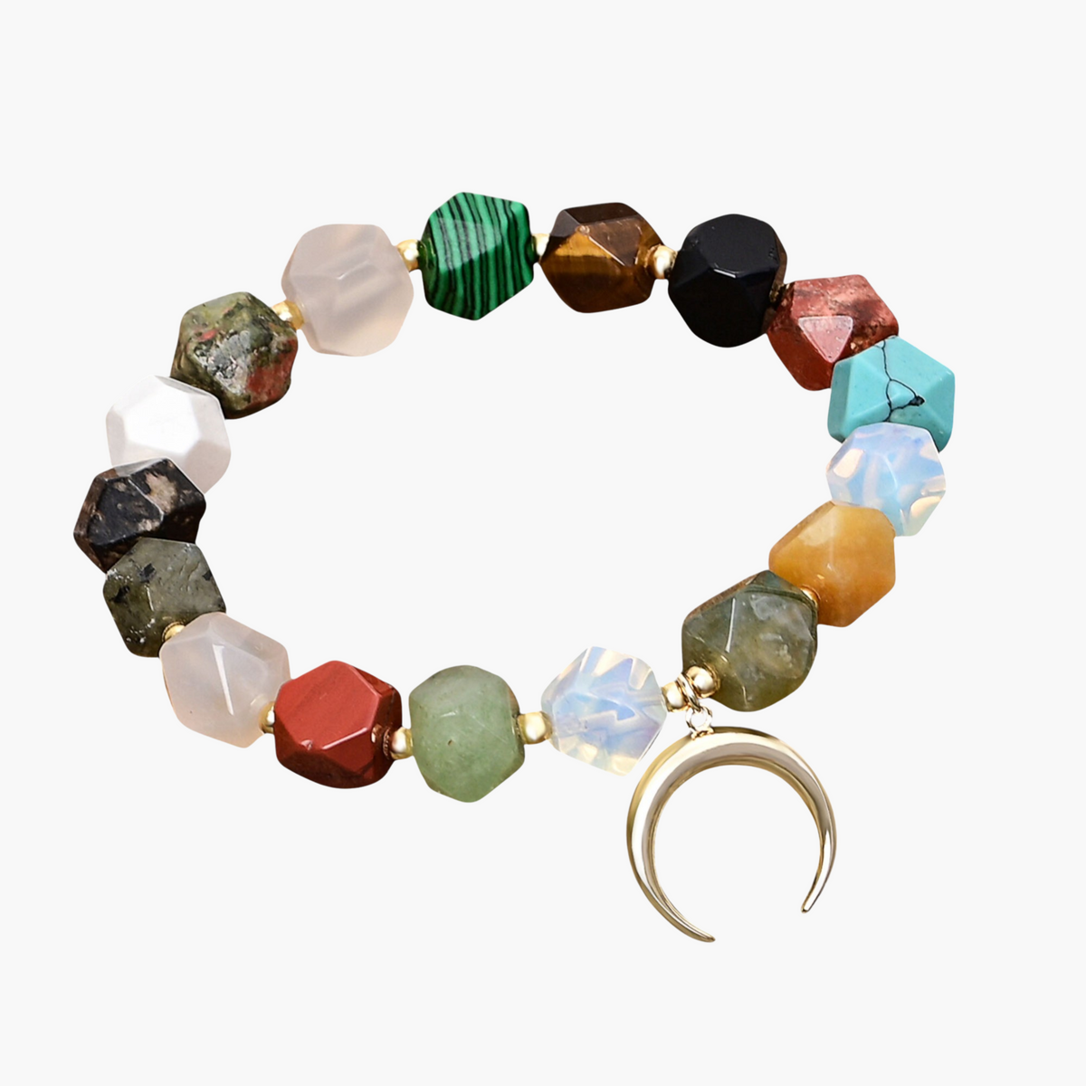 Pulseira de Encanto de Amor com Pedra da Lua