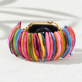 Pulseira elástica dourada com revestimento de dopamina para Apple Watch