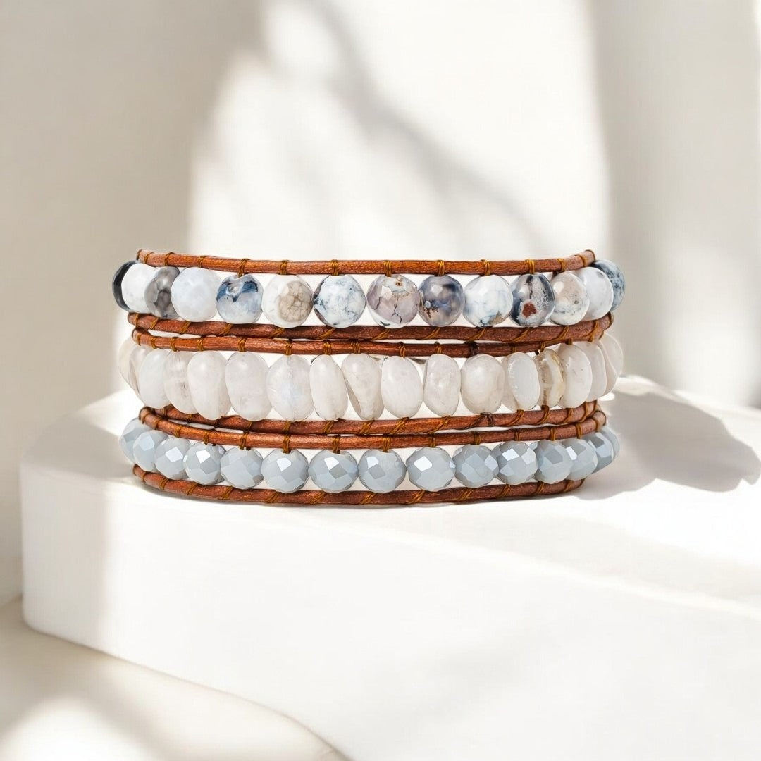 Pulseira Artesanal White Harmony Wrap