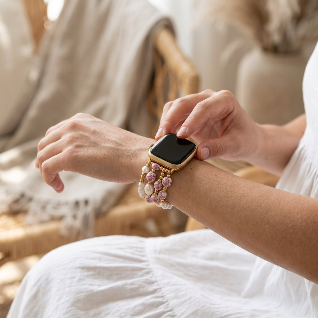 Pulseira para Apple Watch Porcelain Garden Flor de Cerejeira