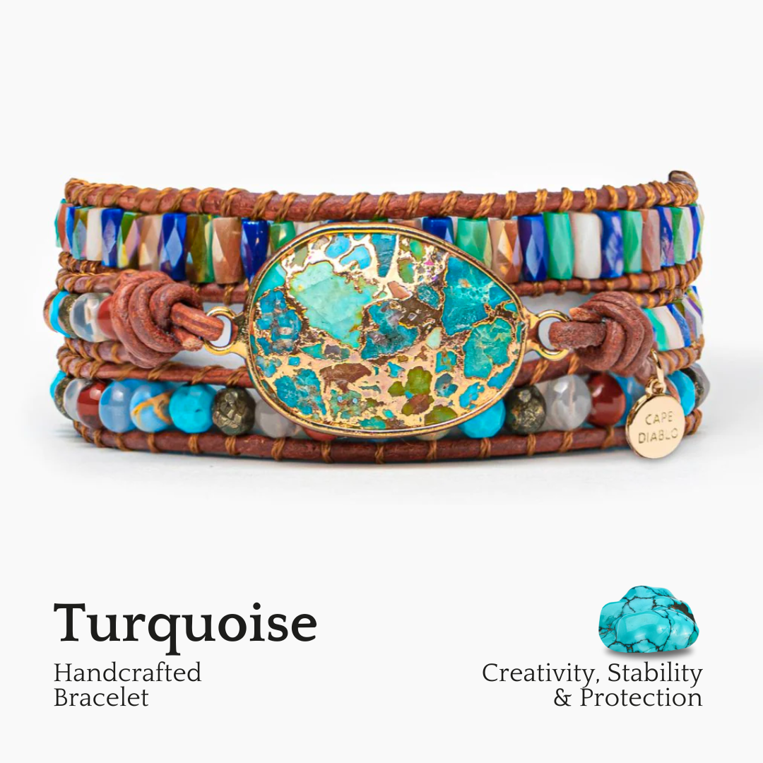 Pulseira de Energia Leoa Turquesa
